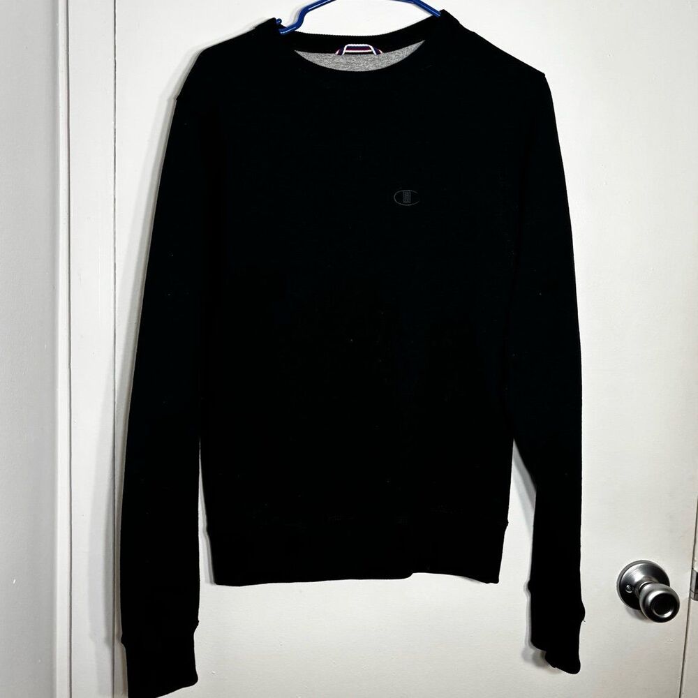 Champion Black Crewneck Sweatshirt XS Men’s Logo Pullover Streetwear‎ Basic